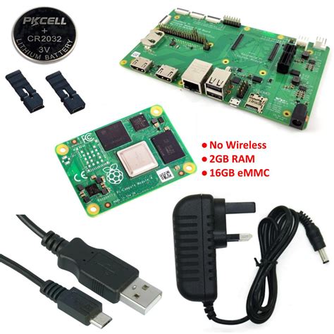 Raspberry Pi Cm4 No Wireless 2gb Ram 16gb Emmc And Kits