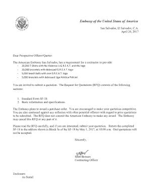 Fillable Online Sv Usembassy Ses Q Letter Us Embassy In El