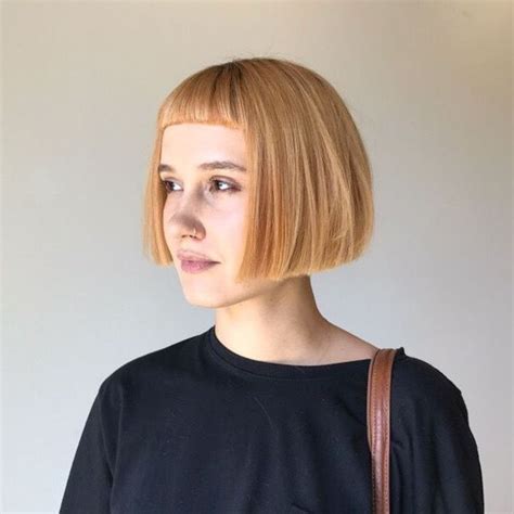 Blond Bob Baby Bangs Short Bob Hairstyles Bob Haircut With Bangs