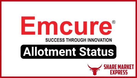 Emcure Pharma Ipo Allotment Status Check Online Link