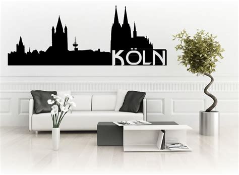 Klebe X K Lner Skyline Wandtattoo Tolle Motive F R Auto Oder Wand