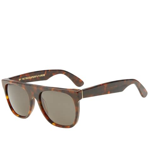 Super By Retrosuperfuture Flat Top Sunglasses Havana End