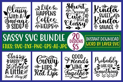 Sassy Svg Bundle Vol 2 Bundle · Creative Fabrica