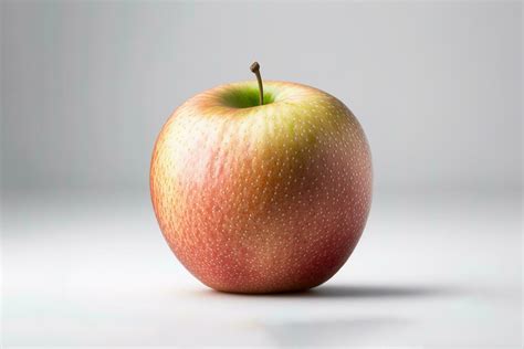 Whole Apple Isolate Ripe Fresh Apple Clipping Path Ai Generated