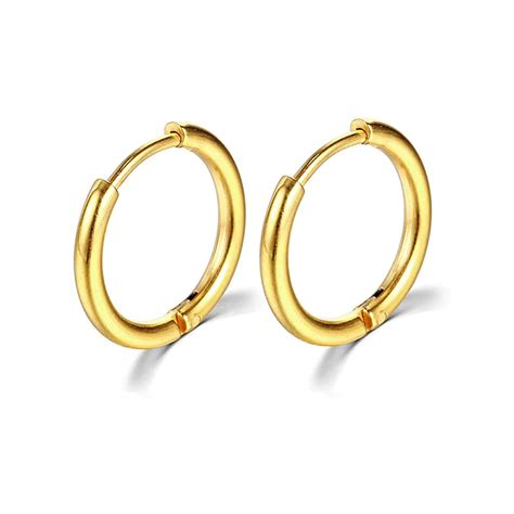 Small Gold Huggie Hoop Earrings Jewellery Lane