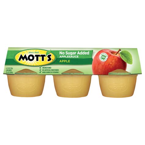 Save On Motts Applesauce Cups No Sugar Added 6 Ct Order Online Delivery Stop And Shop