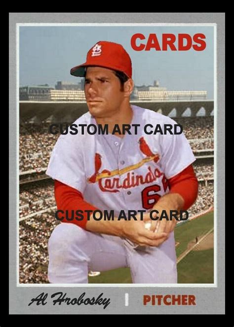 Al Hrabosky St Louis Cardinals Custom Made Baseball Art Card Ebay