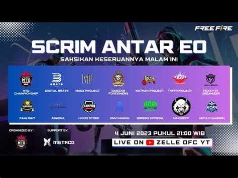 LIVE SCRIM ANTAR EO FREE FIRE BATTLEGROUND INDONESIA YouTube