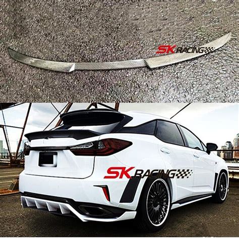 Real Carbon Fiber Rear Roof Spoiler Wings Lip Fit For Lexus Rx H