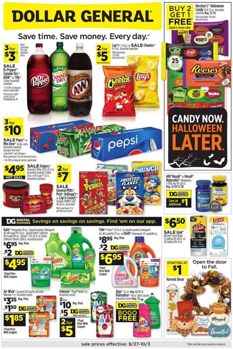 Dollar General Flyer Open The Door To Fall Online 27 09 2020 03 10