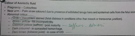 Colour Of Amniotic Fluid Amniotic Fluid Positivity Fluid