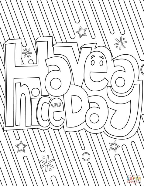 Have a Nice Day coloring page | Free Printable Coloring Pages