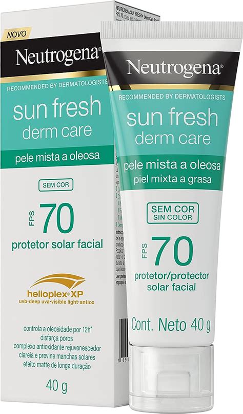 Protetor Solar Facial Neutrogena Sun Fresh Derm Care Fps Pele Mista