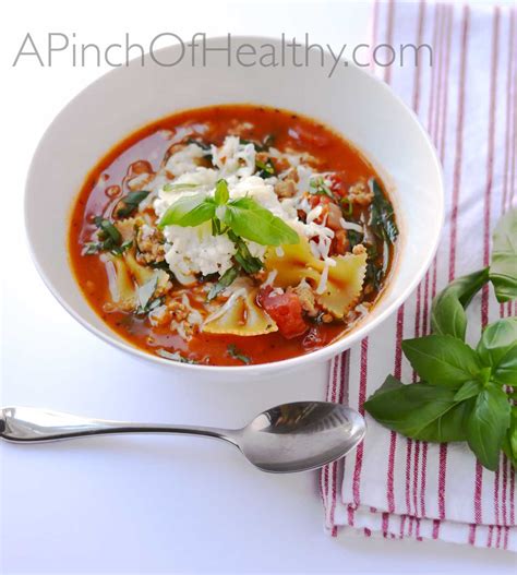 Healthy Lasagna Soup A Pinch Of Healthy