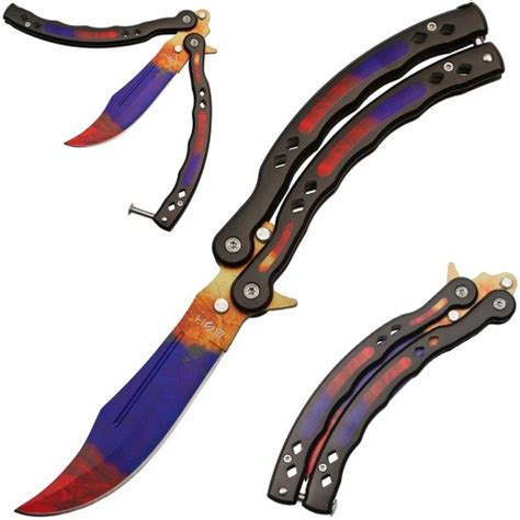 NÓŻ MOTYLEK BUTTERFLY BALISONG SKŁADANY MOTYLKOWY N458B 13531600506