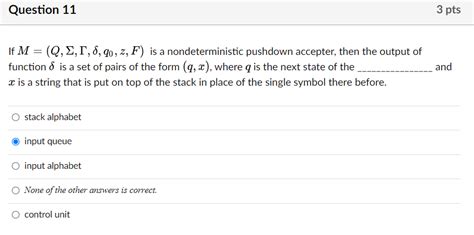 Solved If M Q Q Z F Is A Nondeterministic Pushdown Chegg