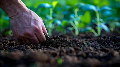 Perito agrícola que verifica a saúde do solo antes de plantar sementes