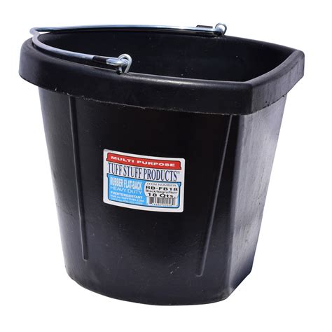 Remedy Animal Health Store Tuff Stuff Rubber Flat Back Bucket 18 Qts