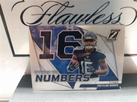 Panini Zenith Behind The Numbers Treylon Burks Card Bn Tb Sp