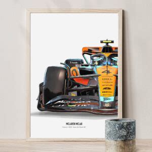 Set Of 3 2023 Lando Norris Mclaren F1 MCL60 Art Poster Print Formula 1