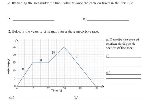 Velocity Time Graphs Worksheet Answers Included Teaching Resources