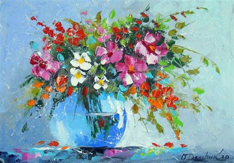 Bouquet Of Summer Flowers In A Vase Olha Darchuk Paintings Prints