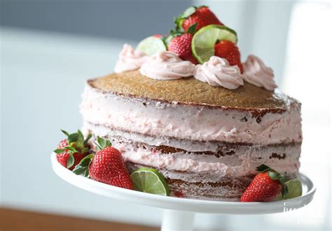 Strawberry Limeade Naked Cake