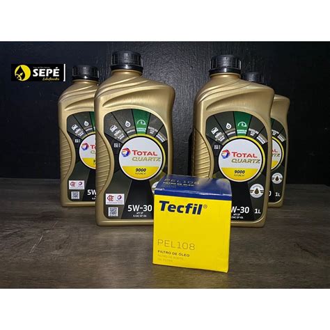 Kit Troca De Oleo Filtro Total Quartz W Peugeot Citroen V