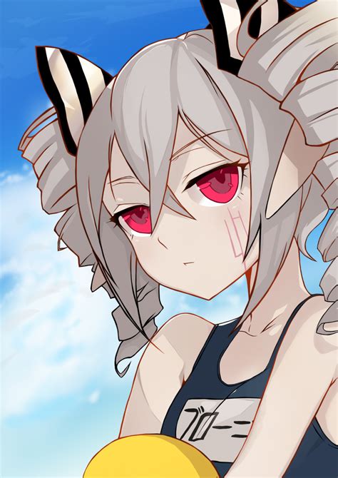 Safebooru 1girl Absurdres Bangs Bare Shoulders Blue Sky Bronya Zaychik Bronya Zaychik Black