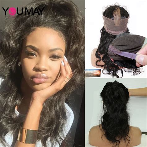 360 Lace Frontal Closure With Adjustable Straps Body Wave Wavy