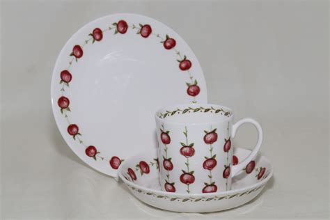 Susie Cooper Cup Saucer And Plate Apple Gay Pattern China Rose Antiques