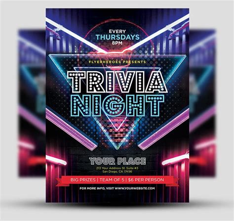 Trivia Night Flyer 1 - FlyerHeroes