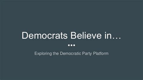 Democratic Party Platform