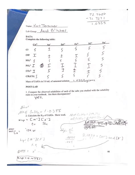 Complete The Following Table Phys Studocu