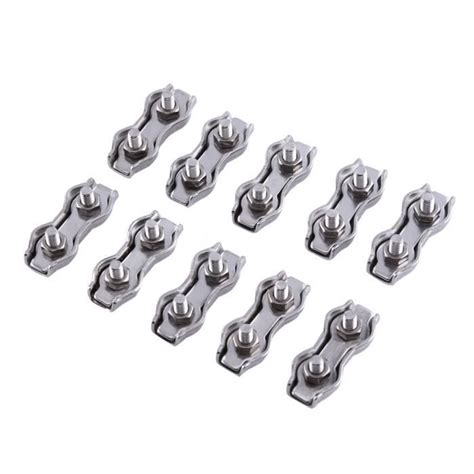 ZJCHAO 10Pcs Clips Inox M3 Attache Fil Câble Serre câbles Colliers