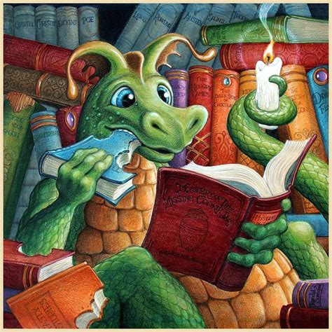 Dragon Reading A Book Dragon Drawing Cute Dragons Book Dragon