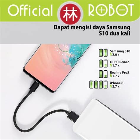 Jual Real Kapasitasnya Robot Powerbank Power Bank RT180 10000mAh Dual