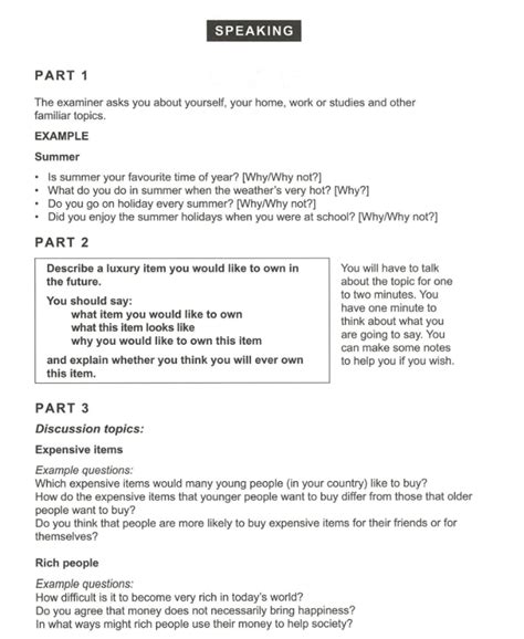 Ielts Speaking Questions And Topics Part 1 2 And 3