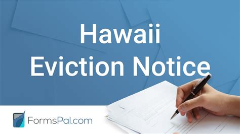 Hawaii Eviction Notice Guide Youtube