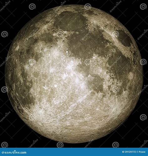 Full Moon with Surface Details Stock Photo - Image of closeup ...