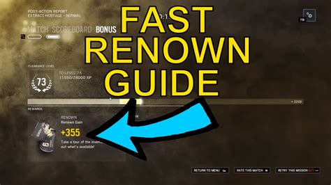 Rainbow Six Siege Fast Renown Guide Renown An Hour Youtube