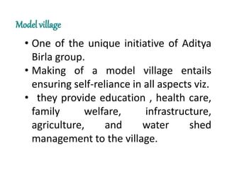 CSR ACTIVITIES OF ADITYA BIRLA GROUP | PPT