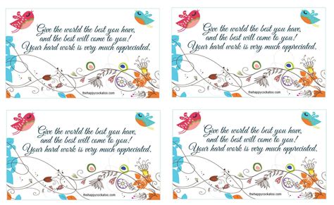 Compliment Card Download And Print Encouragement Appreciation