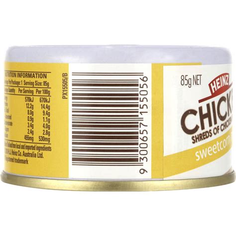 Heinz Chicken Shredded Sweetcorn And Mayo 85g Woolworths