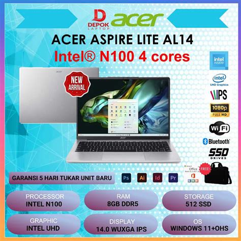 Jual Acer Aspire Lite Al Intel N Gb Ssd Windows Ohs