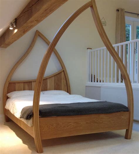 Solid Oak Four Poster Bed Unique Handcrafted Modern Oak Beds Abowed