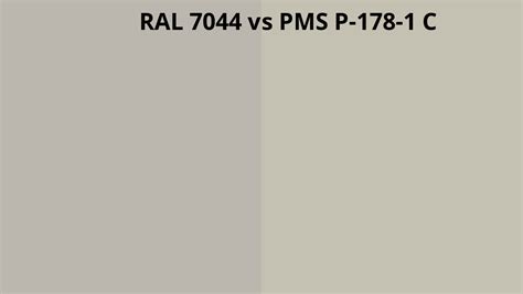 Ral 7044 Vs Pms P 178 1 C Ral Colour Chart Uk