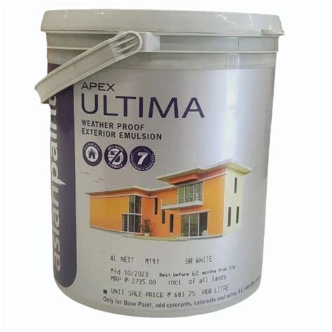 Asian Paint 4L Apex Ultima Exterior Emulsion 4 Ltr At Rs 1900 Bucket