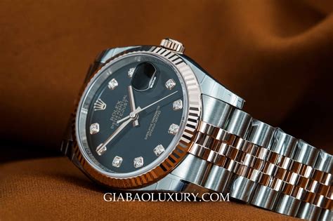 Đồng Hồ Rolex Datejust 116231 Mặt Số Đen Nạm Kim Cương