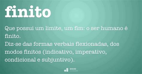 O Que Significa Finito